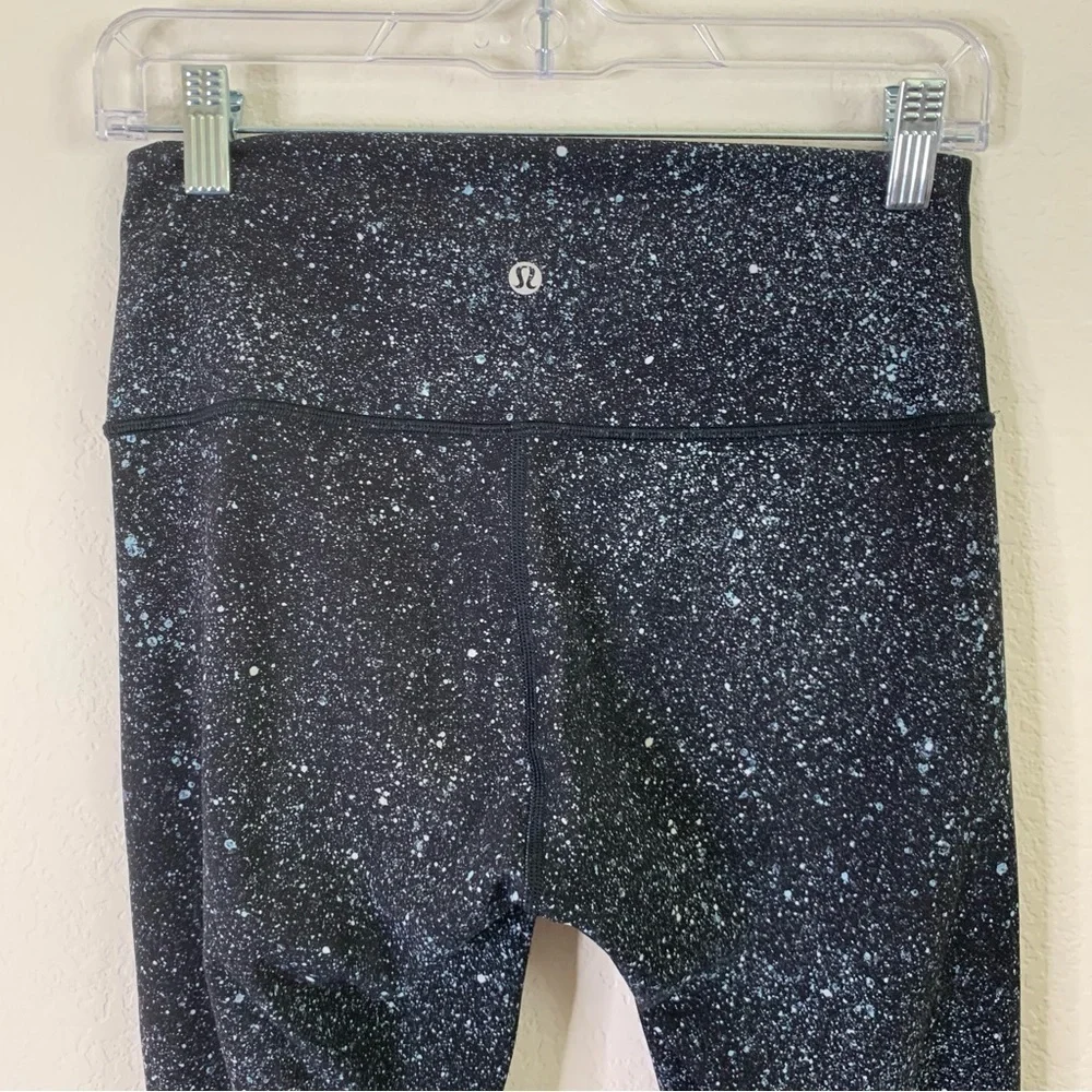 Lululemon womens Wunder Under HR 7/8 Tight luminesce splatter 8